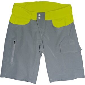 Club Ride Traverse Shorts Mens S Gray Yellow MTB Cycling Lightweight Performance